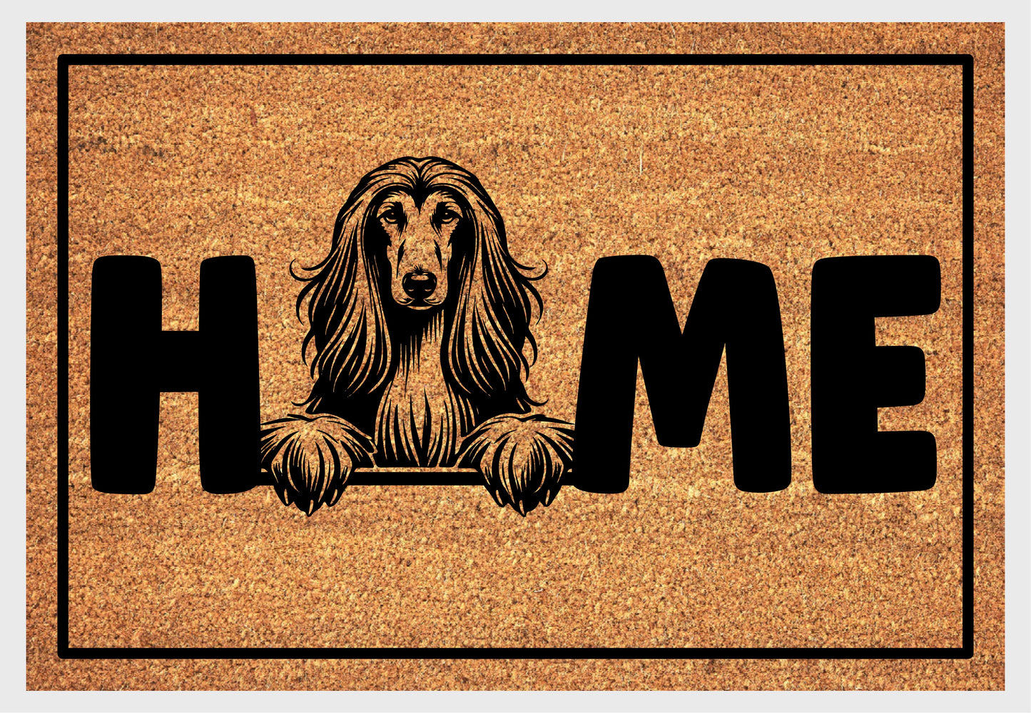 Afghan Hound Doormat #2 - Afghan Hound Welcome Mat - 3 Sizes Available