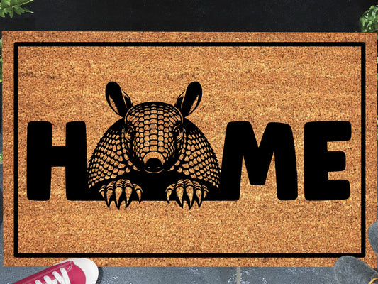 Armadillo Doormat #1 - Armadillo Welcome Mat - 3 Sizes Available