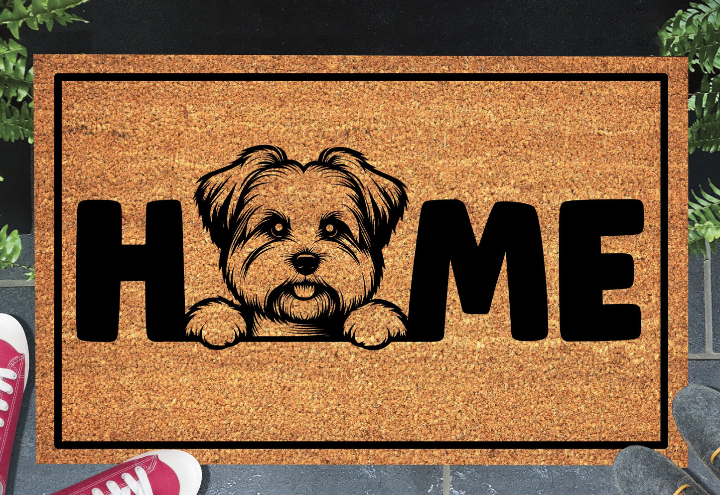 Biewer Terrier Doormat #2 - Biewer Terrier Welcome Mat - 3 Sizes Available