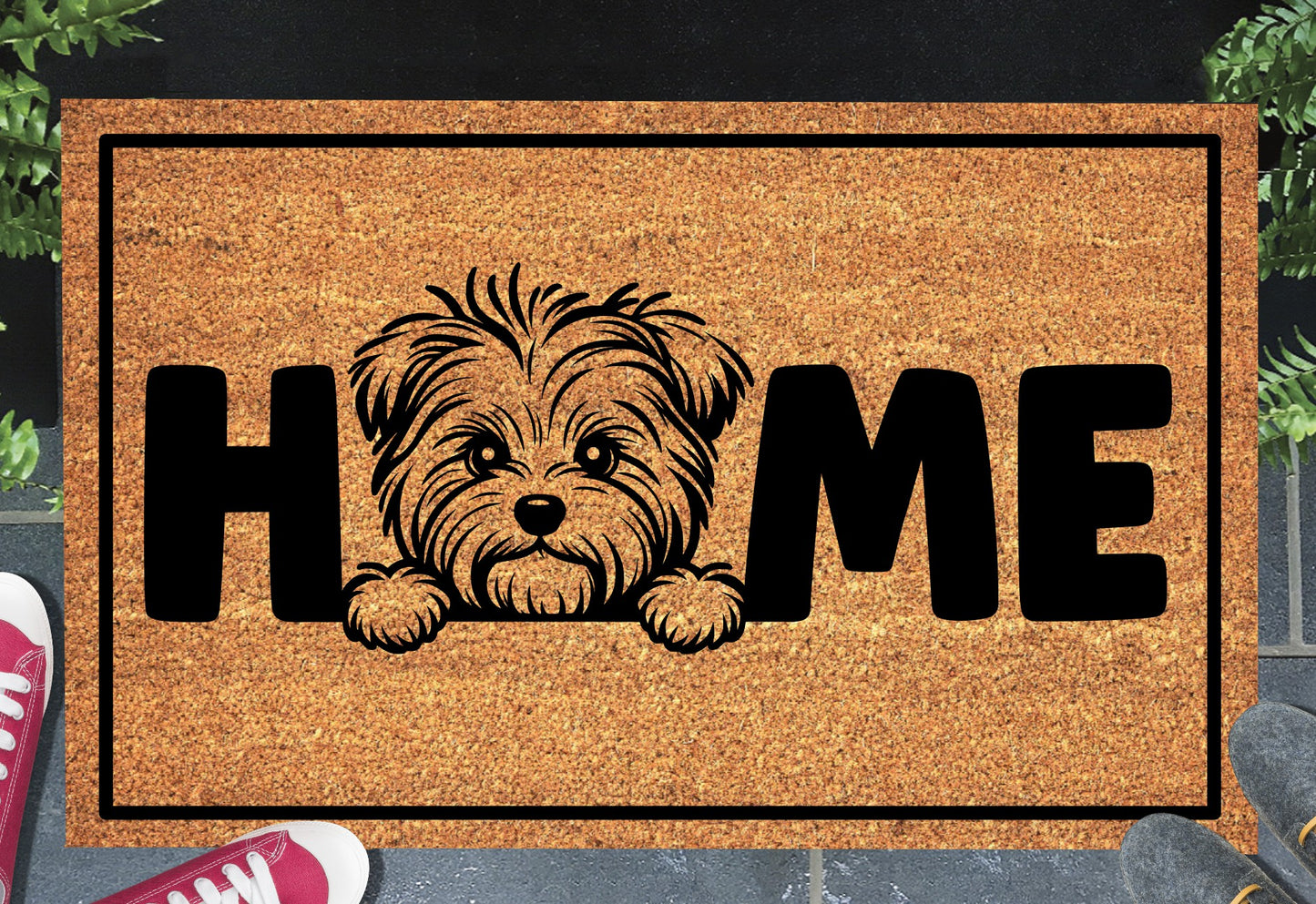 Biewer Terrier Doormat #3 - Biewer Terrier Welcome Mat - 3 Sizes Available