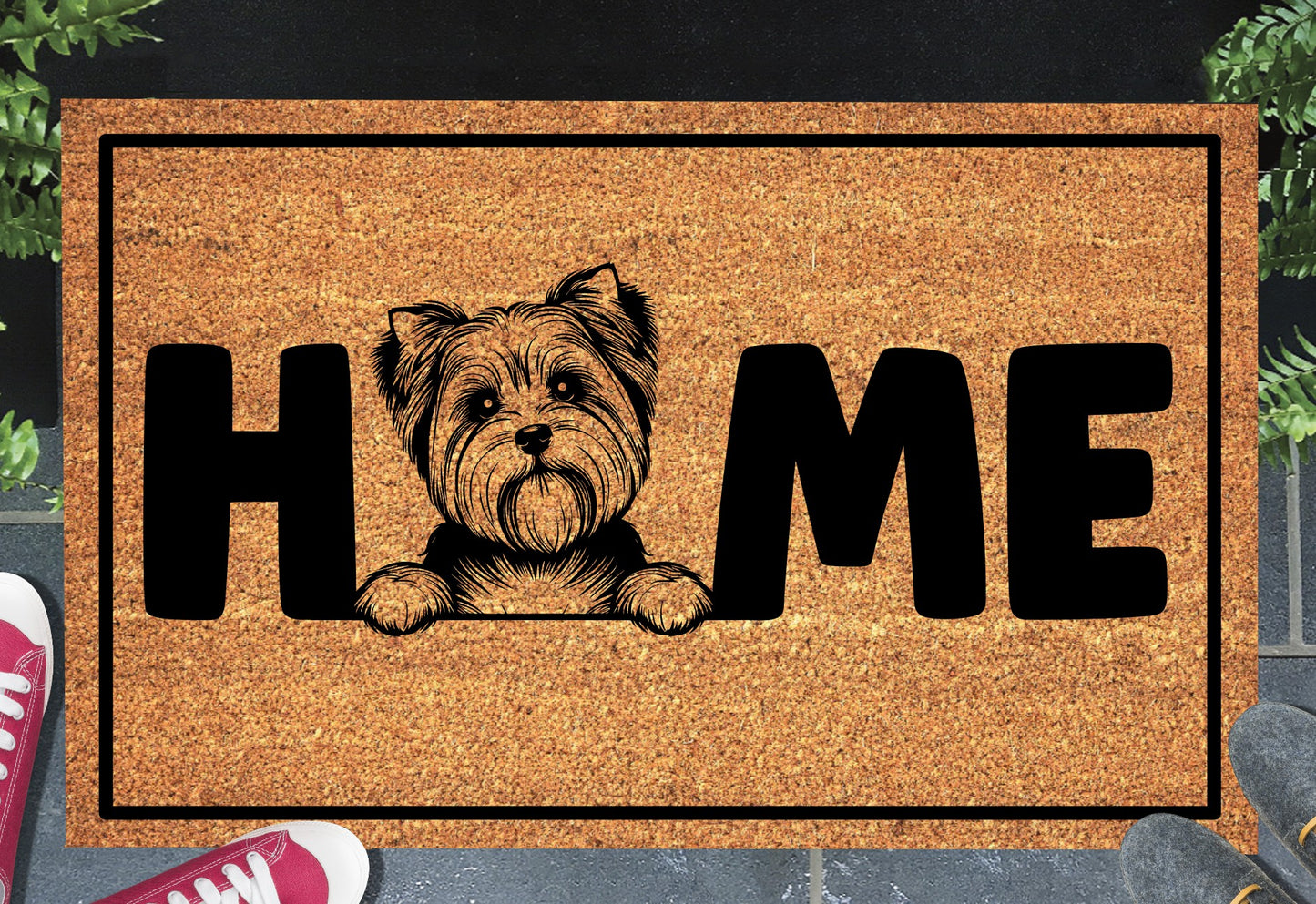 Biewer Terrier Doormat #5 - Biewer Terrier Welcome Mat - 3 Sizes Available