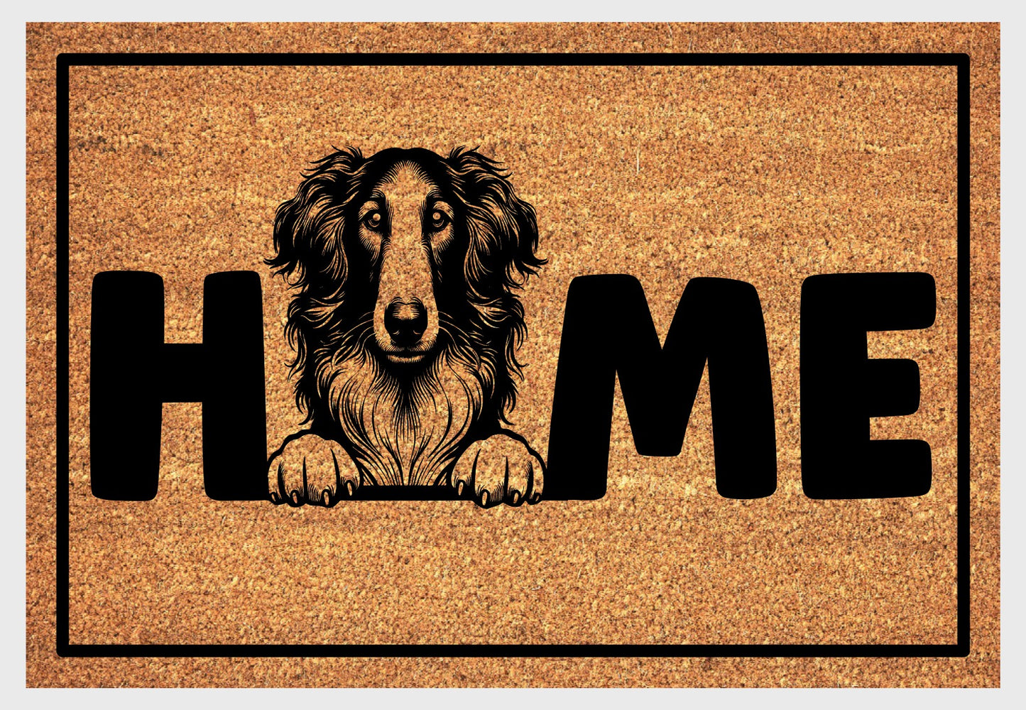 Borzoi Doormat #2 - Borzoi Welcome Mat - 3 Sizes Available