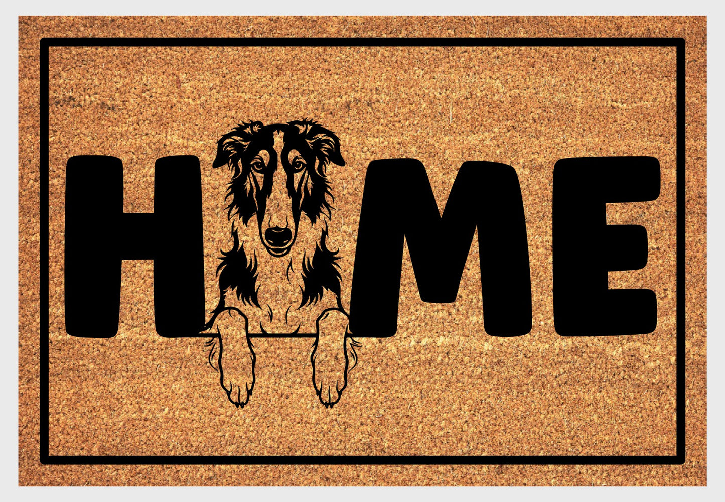 Borzoi Doormat #4 - Borzoi Welcome Mat - 3 Sizes Available