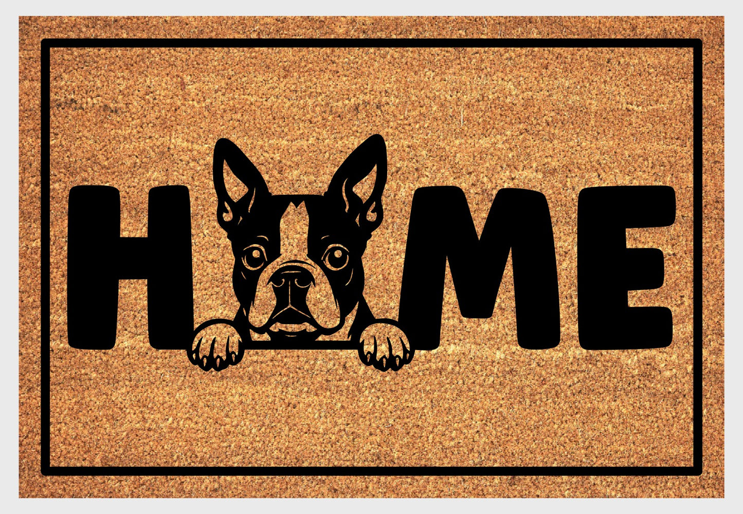 Boston Terrier Doormat #3 - Boston Terrier Welcome Mat - 3 Sizes Available