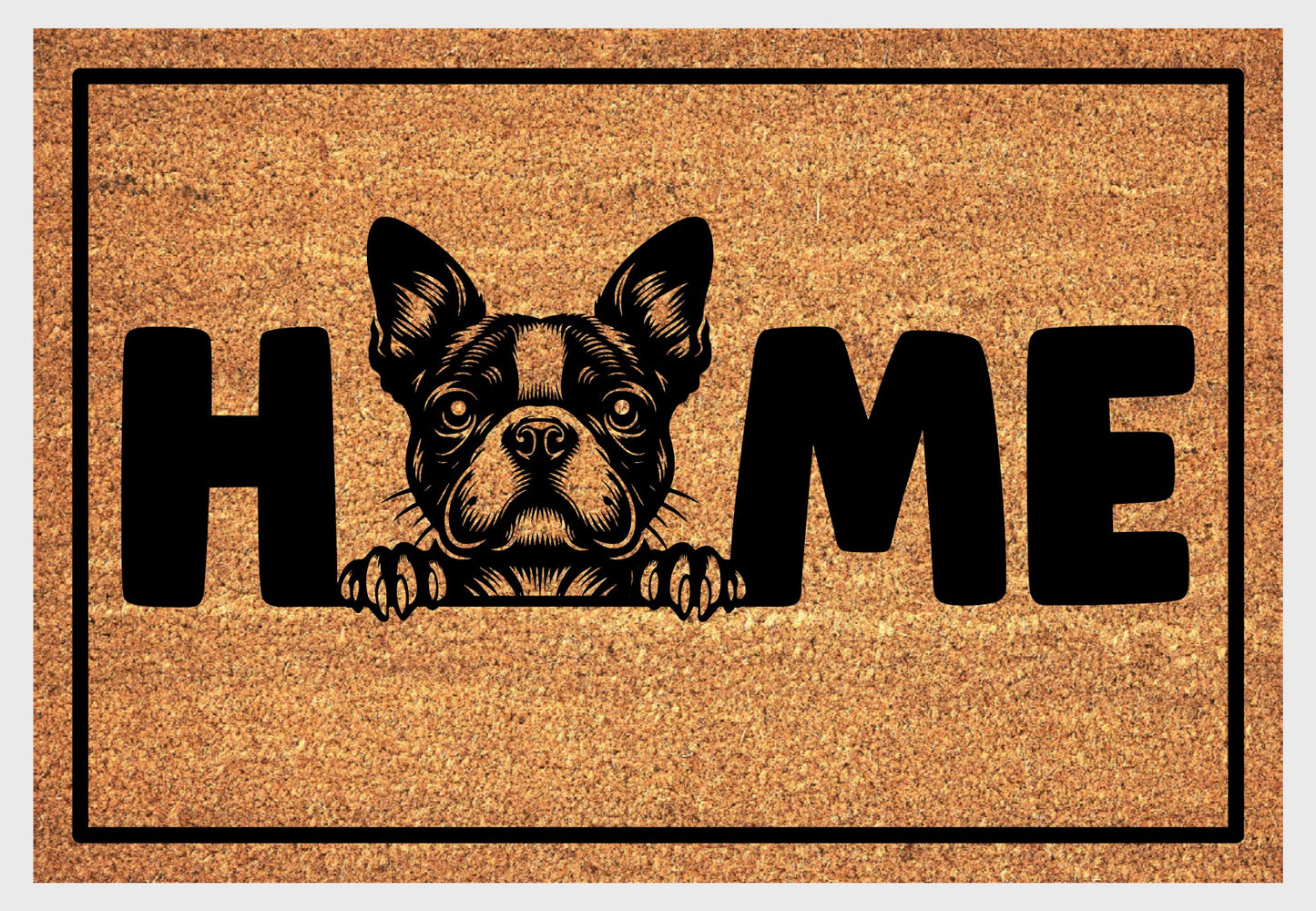 Boston Terrier Doormat #4 - Boston Terrier Welcome Mat - 3 Sizes Available