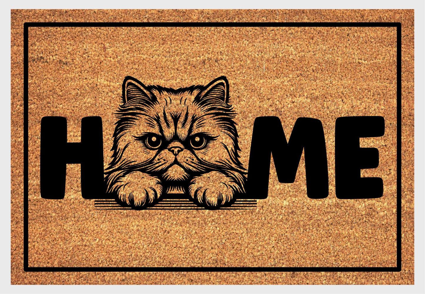 Persian Cat Doormat #1 - Persian Cat Welcome Mat - 3 Sizes Available