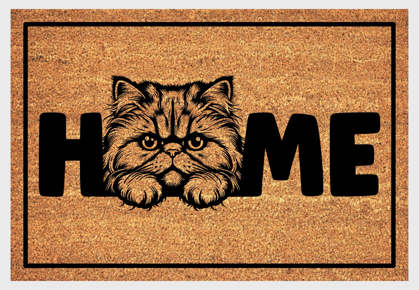 Persian Cat Doormat #2 - Persian Cat Welcome Mat - 3 Sizes Available