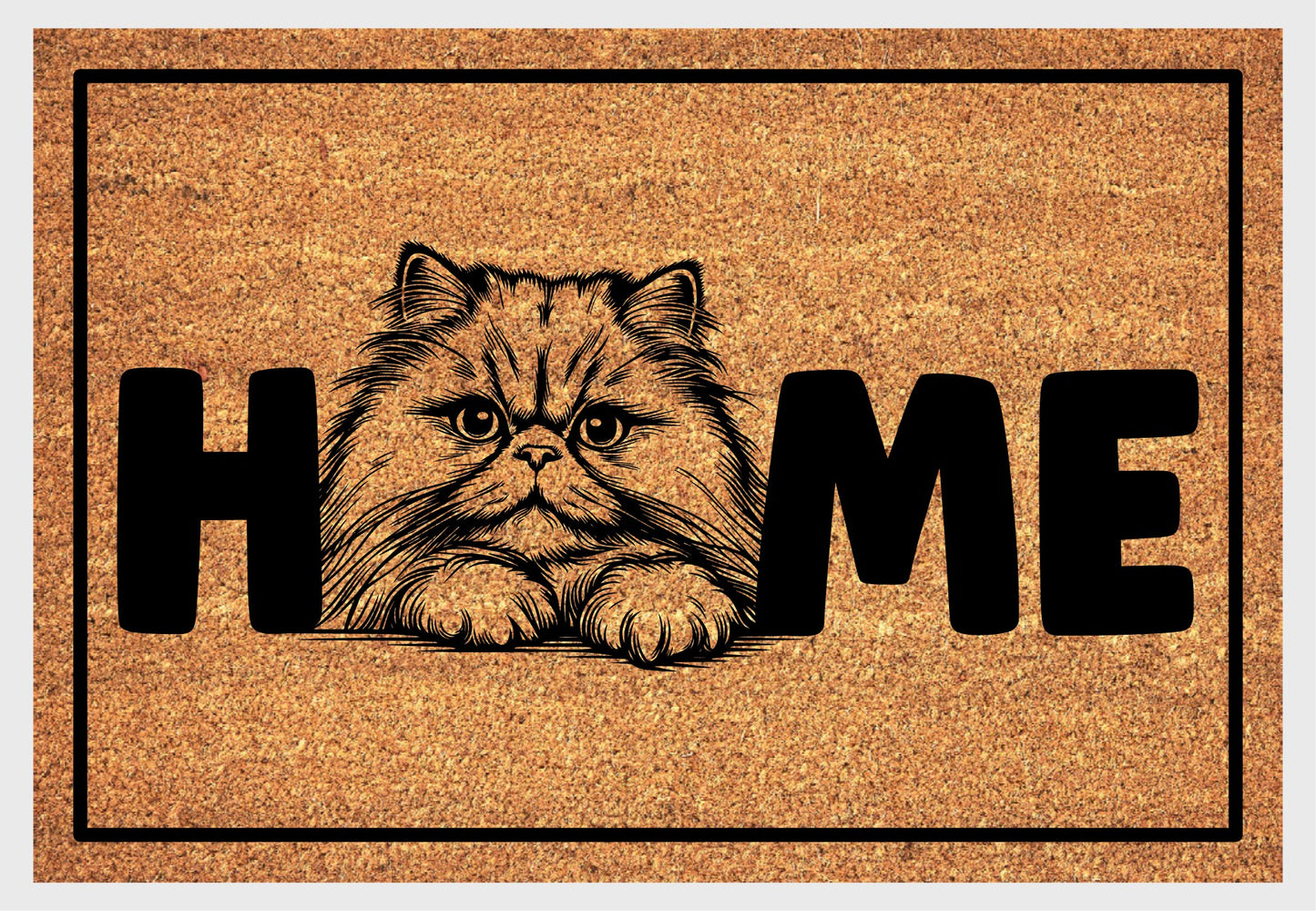 Persian Cat Doormat #4 - Persian Cat Welcome Mat - 3 Sizes Available