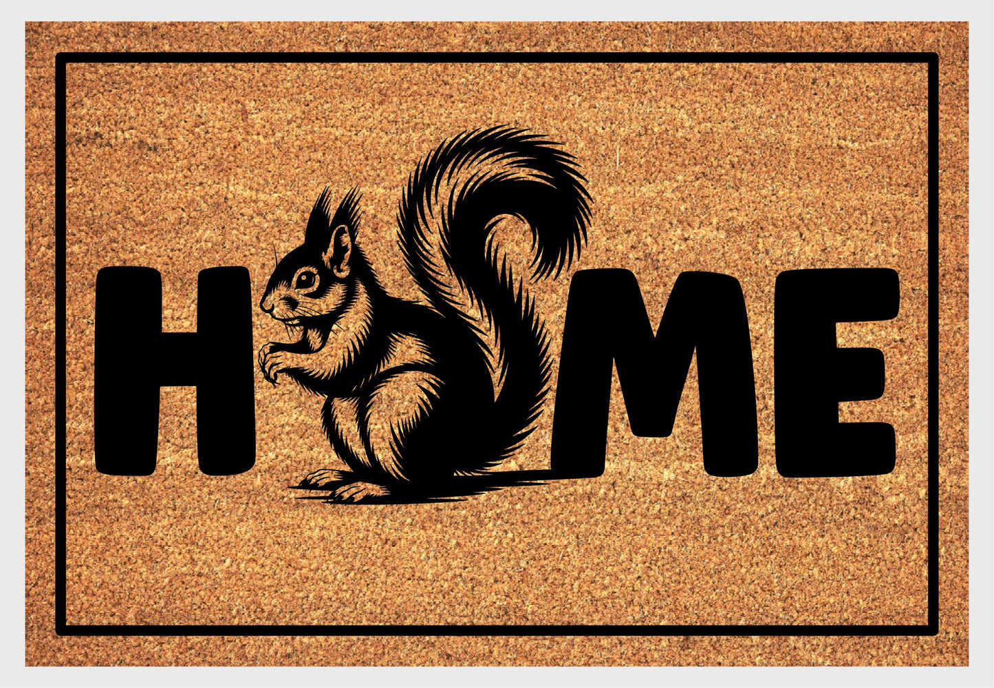 Squirrel Doormat #1 - Squirrel Welcome Mat - 3 Sizes Available