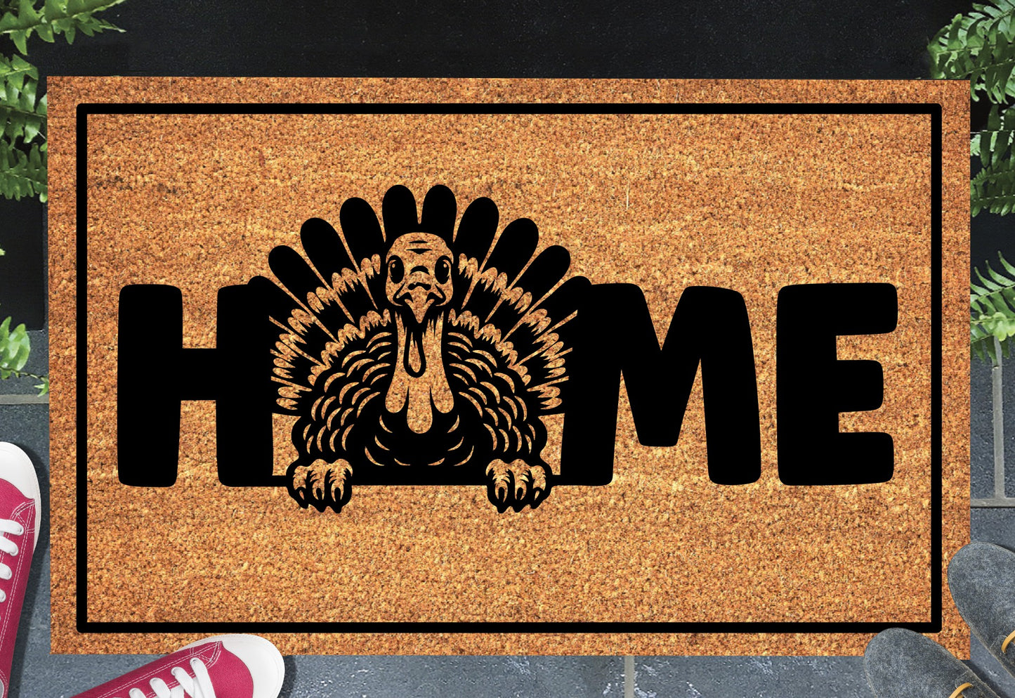 Turkey Doormat #1 - Turkey Welcome Mat - 3 Sizes Available