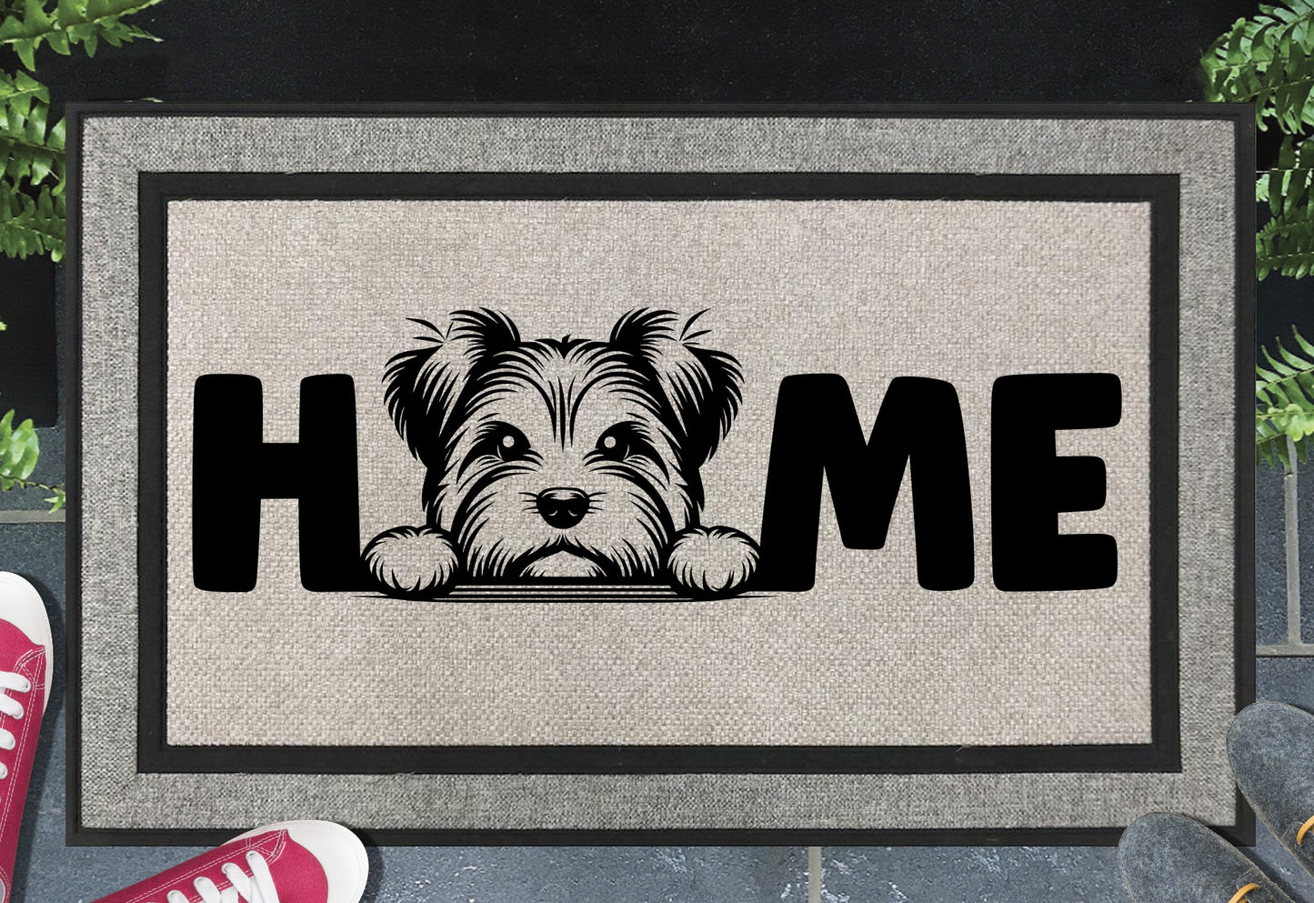 Biewer Terrier Doormat #4 - All Weather - Biewer Terrier Welcome Mat