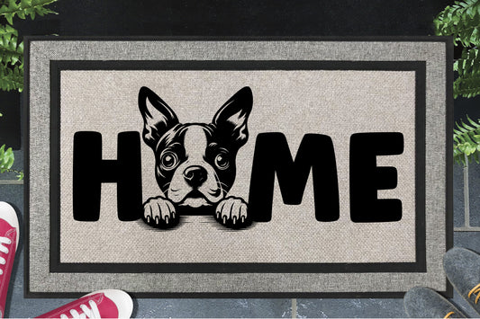 Boston Terrier Doormat #1 - All Weather - Boston Terrier Welcome Mat