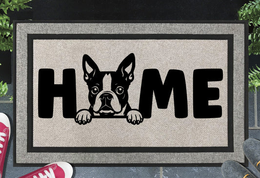 Boston Terrier Doormat #3 - All Weather - Boston Terrier Welcome Mat