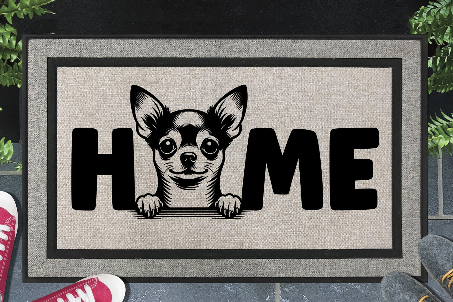 Chihuahua Doormat #4 - All Weather - Chihuahua Welcome Mat