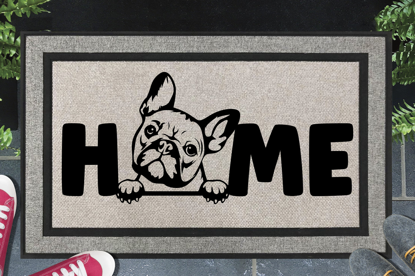 French Bulldog Doormat #4 - All Weather - French Bulldog Welcome Mat