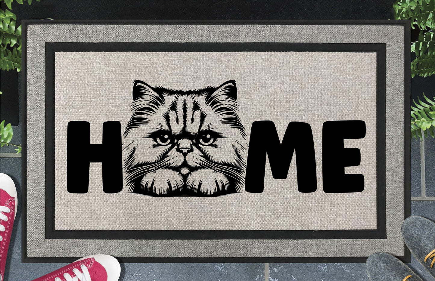 Persian Cat Doormat #3 - All Weather - Persian Cat Welcome Mat