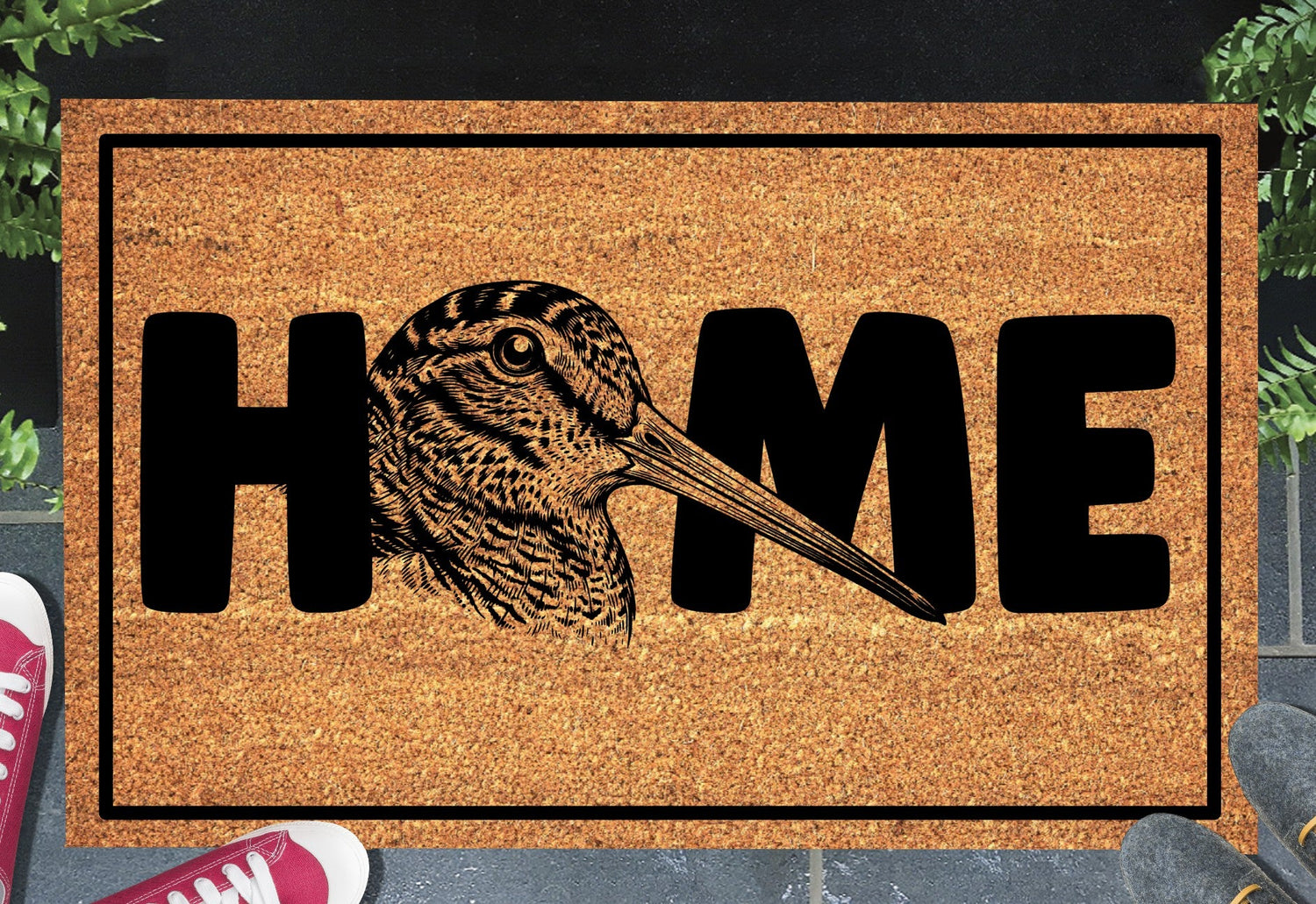 Wildlife and farm animal doormats featuring deer, foxes, roosters, and more nature-inspired designs