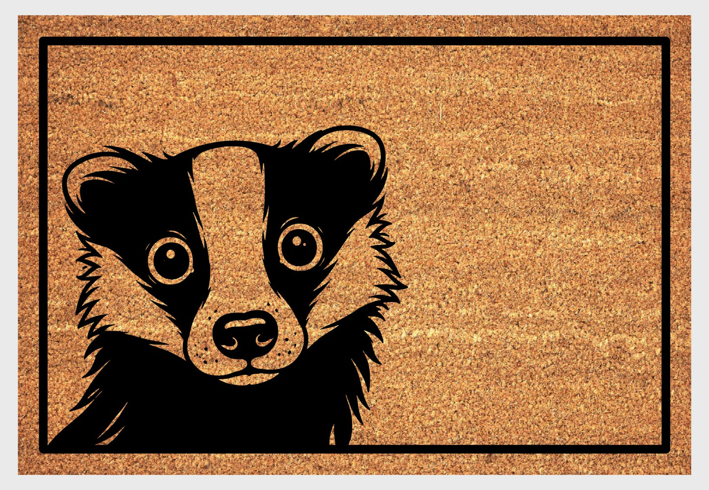Peeking Badger doormat #1 with peeping badger design natural fiber welcome mat