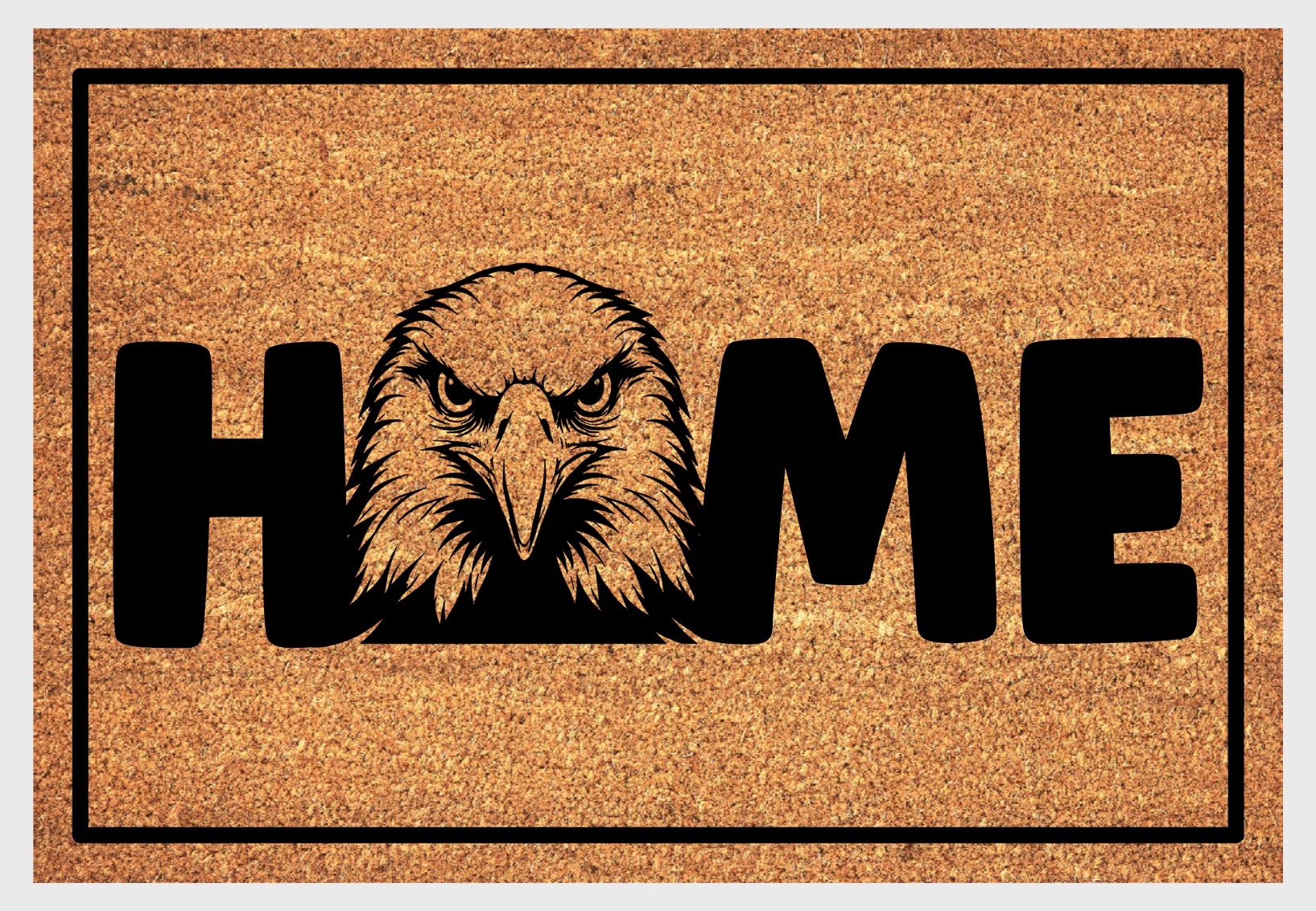 Bald eagle doormat #2 with patriotic USA design