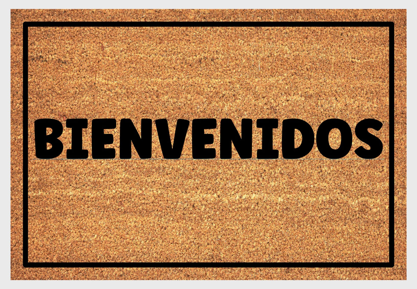 Bienvenidos coir doormat #1 with Spanish welcome greeting