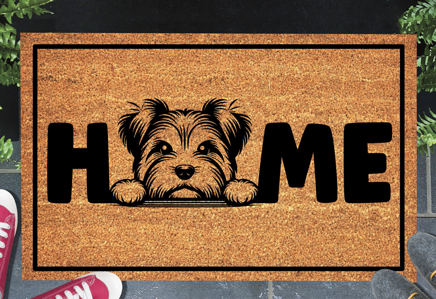 Biewer Terrier Doormat #4 - Biewer Terrier Welcome Mat - 3 Sizes Available
