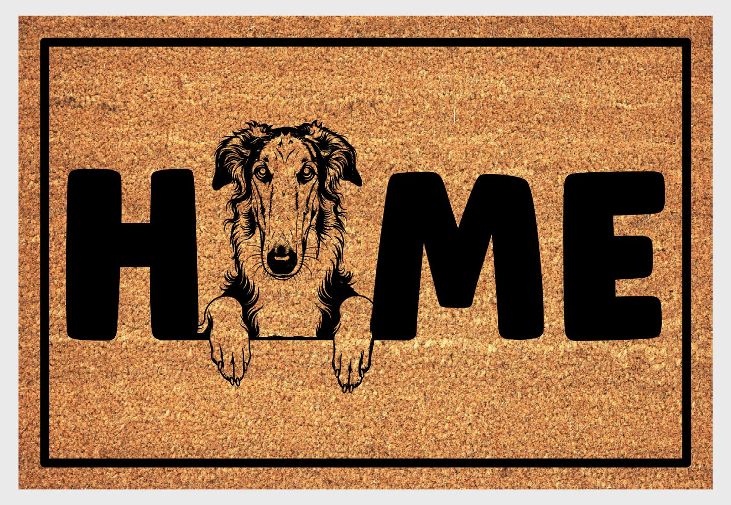 Borzoi Doormat #3 - Borzoi Welcome Mat - 3 Sizes Available