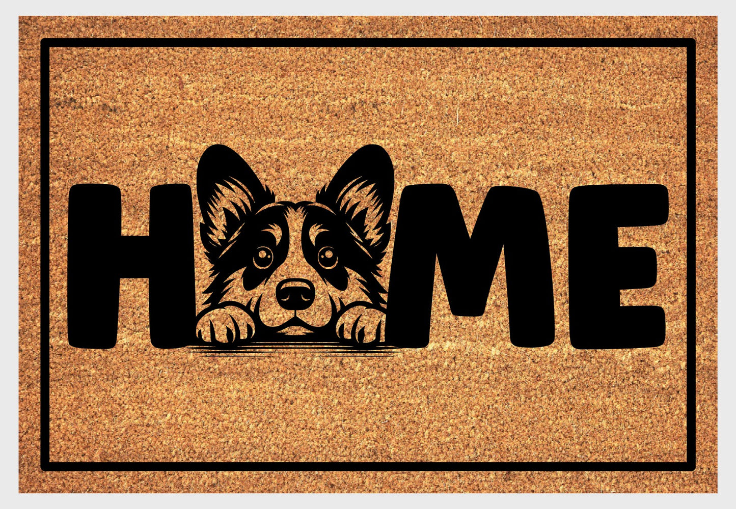Corgi coir doormat #1 with dog breed design