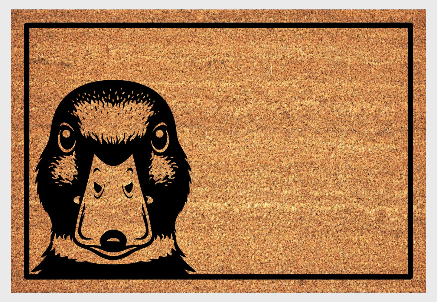 Peeking mallard duck coir doormat #1 with peeping duck design