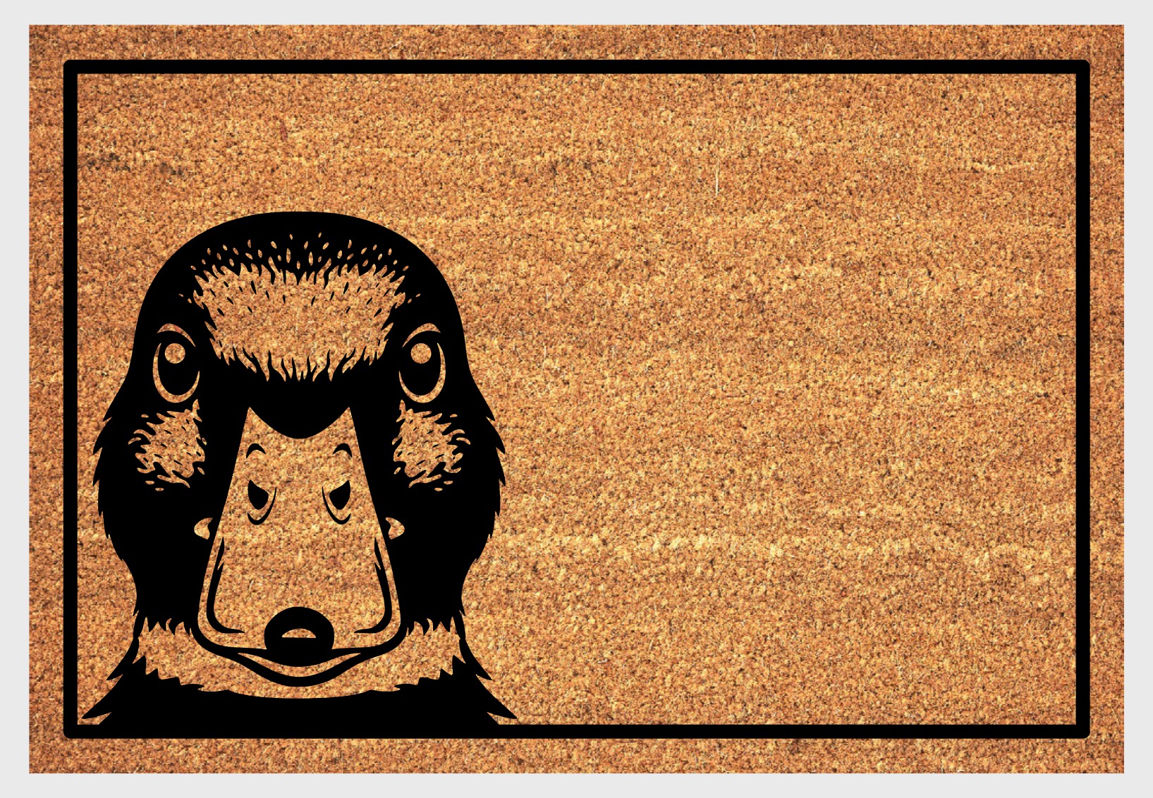 Peeking mallard duck coir doormat #1 with peeping duck design