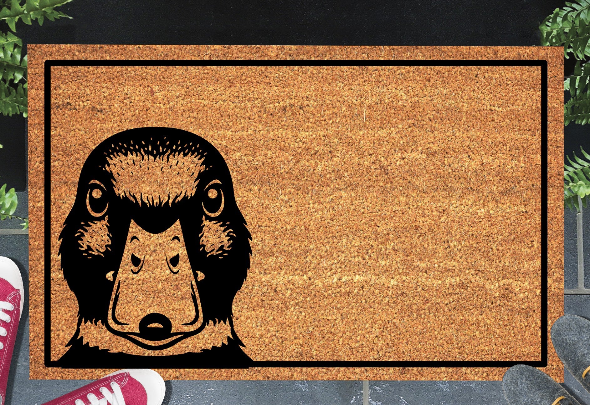 Peeking mallard duck doormat #1 on front porch entryway