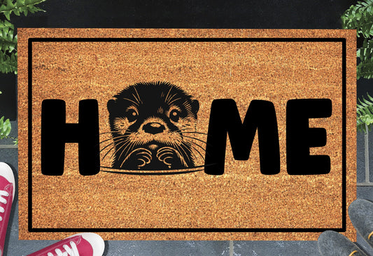 Otter doormat #2 on front porch entryway
