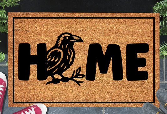 Raven Doormat #1 - Raven Welcome Mat - 3 Sizes Available