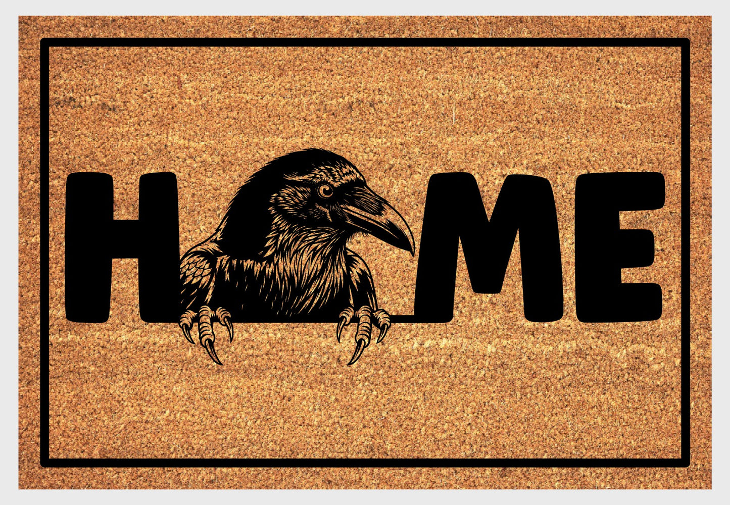 Raven Doormat #3 - Raven Welcome Mat - 3 Sizes Available