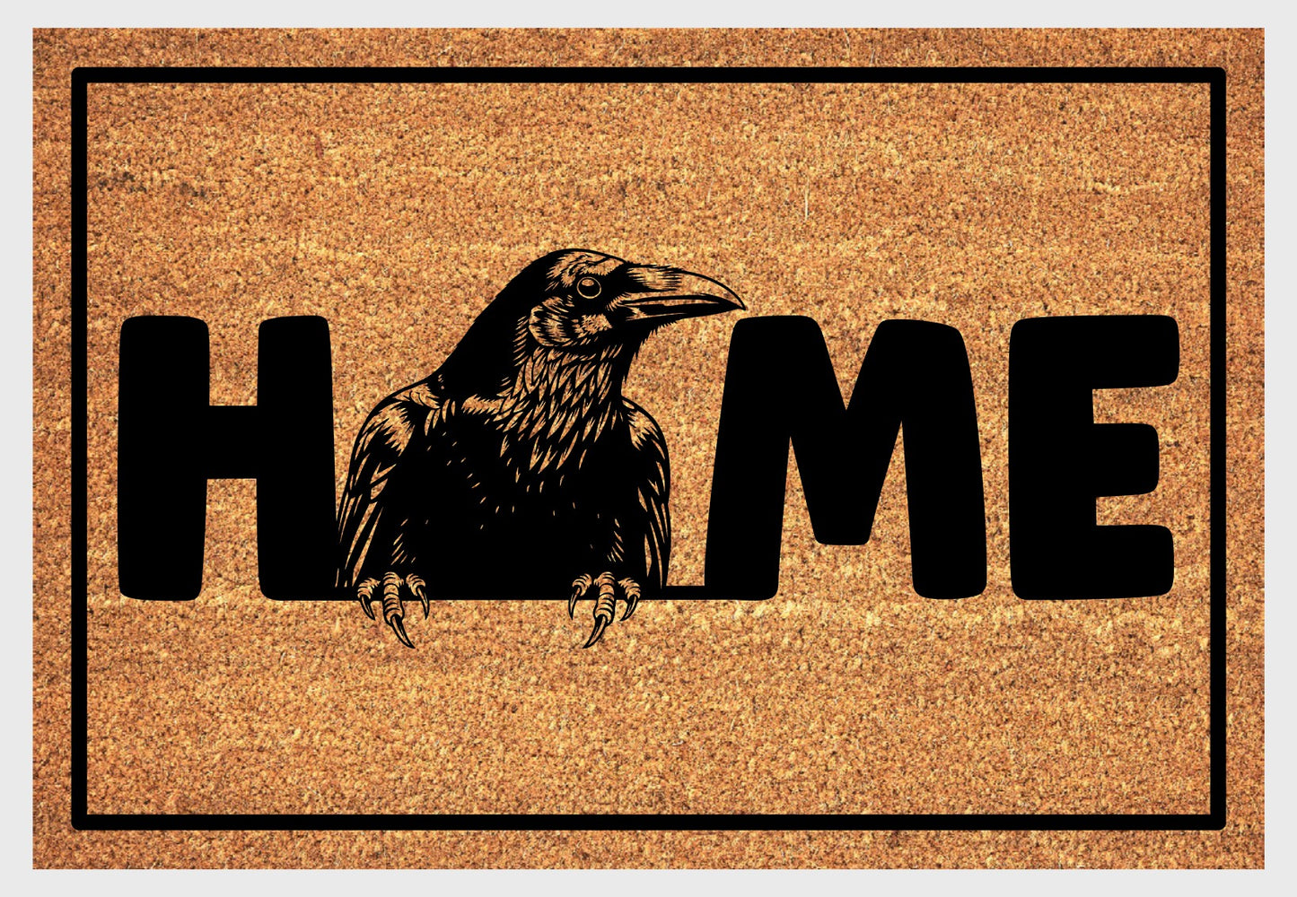 Raven Doormat #4 - Raven Welcome Mat - 3 Sizes Available