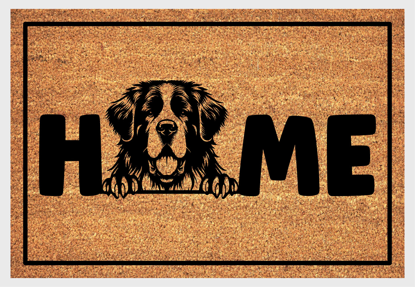 Saint Bernard Doormat #1 - Saint Bernard Welcome Mat - 3 Sizes Available