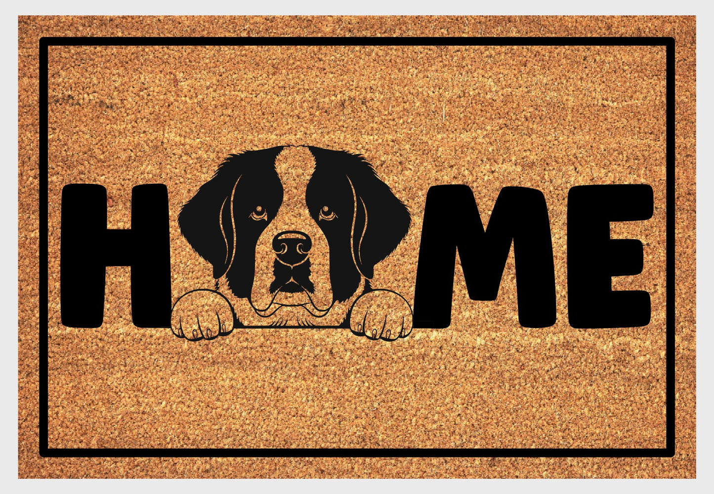 Saint Bernard Doormat #2 - Saint Bernard Welcome Mat - 3 Sizes Available