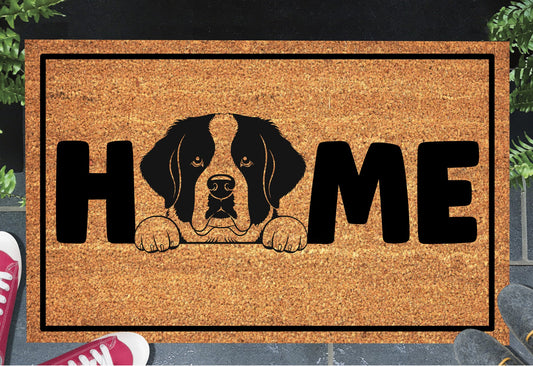 Saint Bernard Doormat #2 - Saint Bernard Welcome Mat - 3 Sizes Available