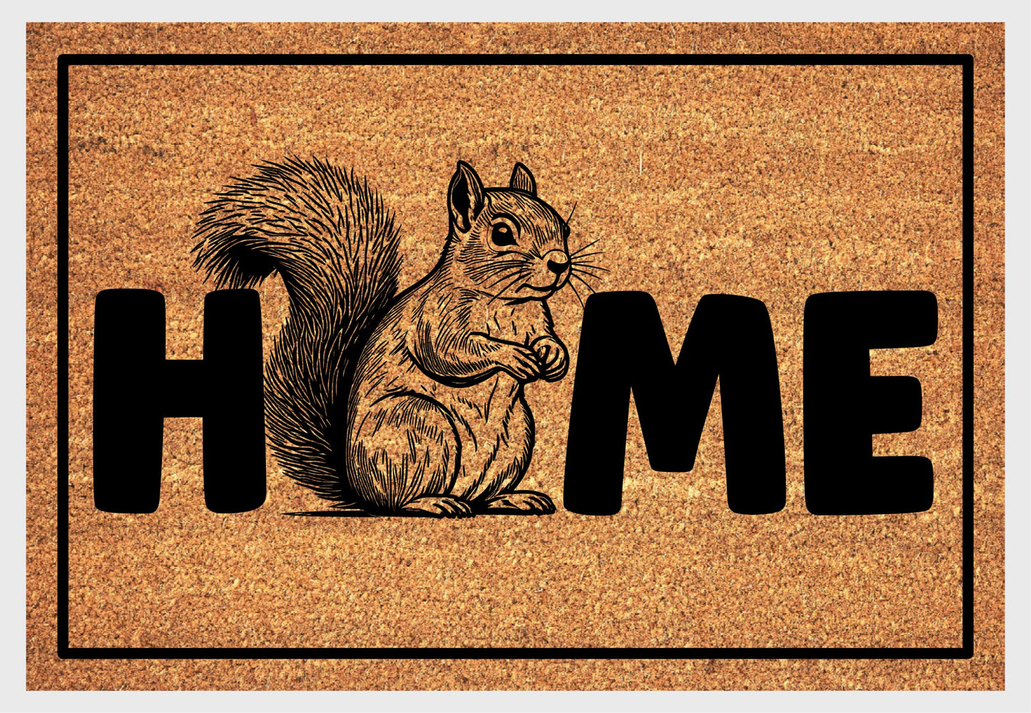 Squirrel Doormat #3 - Squirrel Welcome Mat - 3 Sizes Available