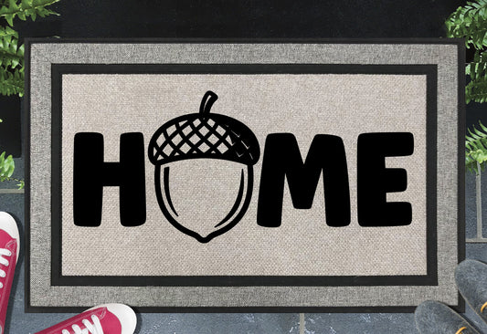 Acorn doormat, woven polyester with non-slip backing