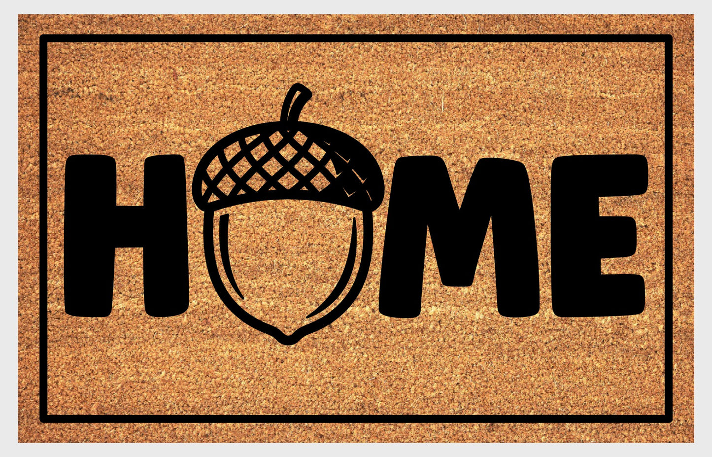 Oak tree doormat, natural fiber with non-slip backing
