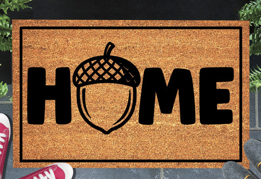 Acorn doormat, natural fiber with non-slip backing