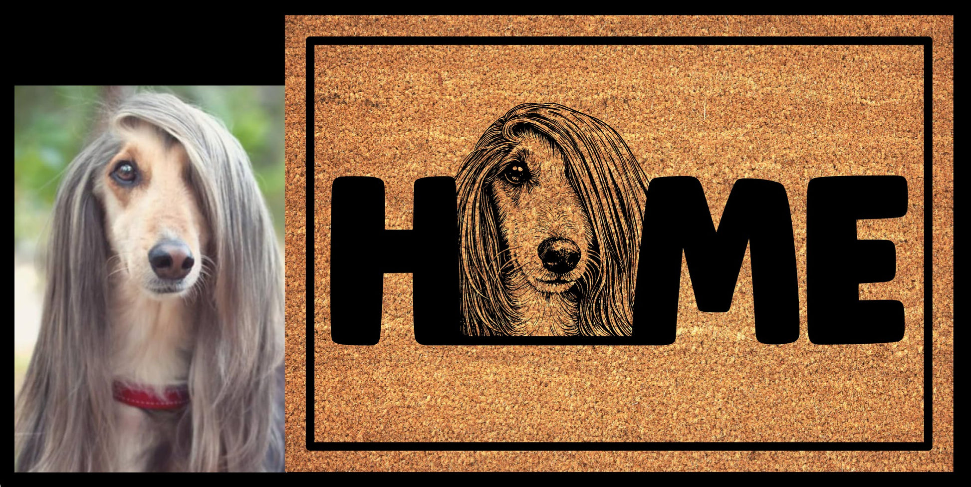 custom Afghan Hound Doormat