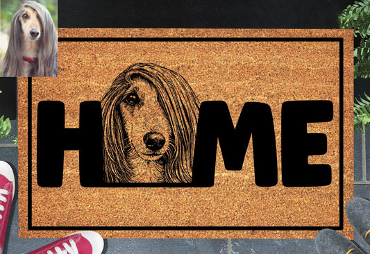 personalized Afghan Hound Doormat