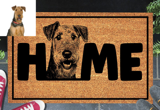 Personalized Airedale Terrier doormat