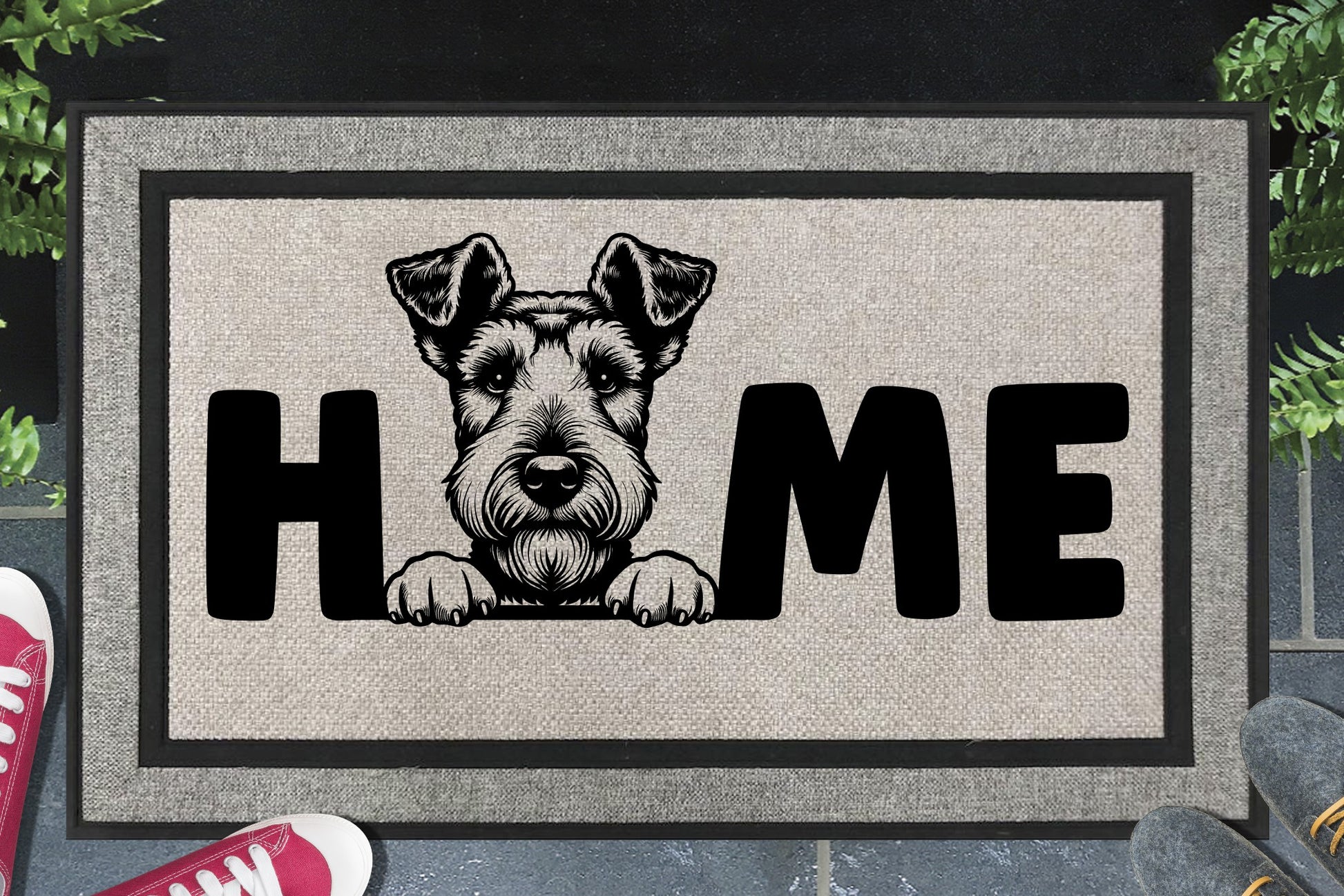 Airedale Terrier doormat #1 with dog breed design