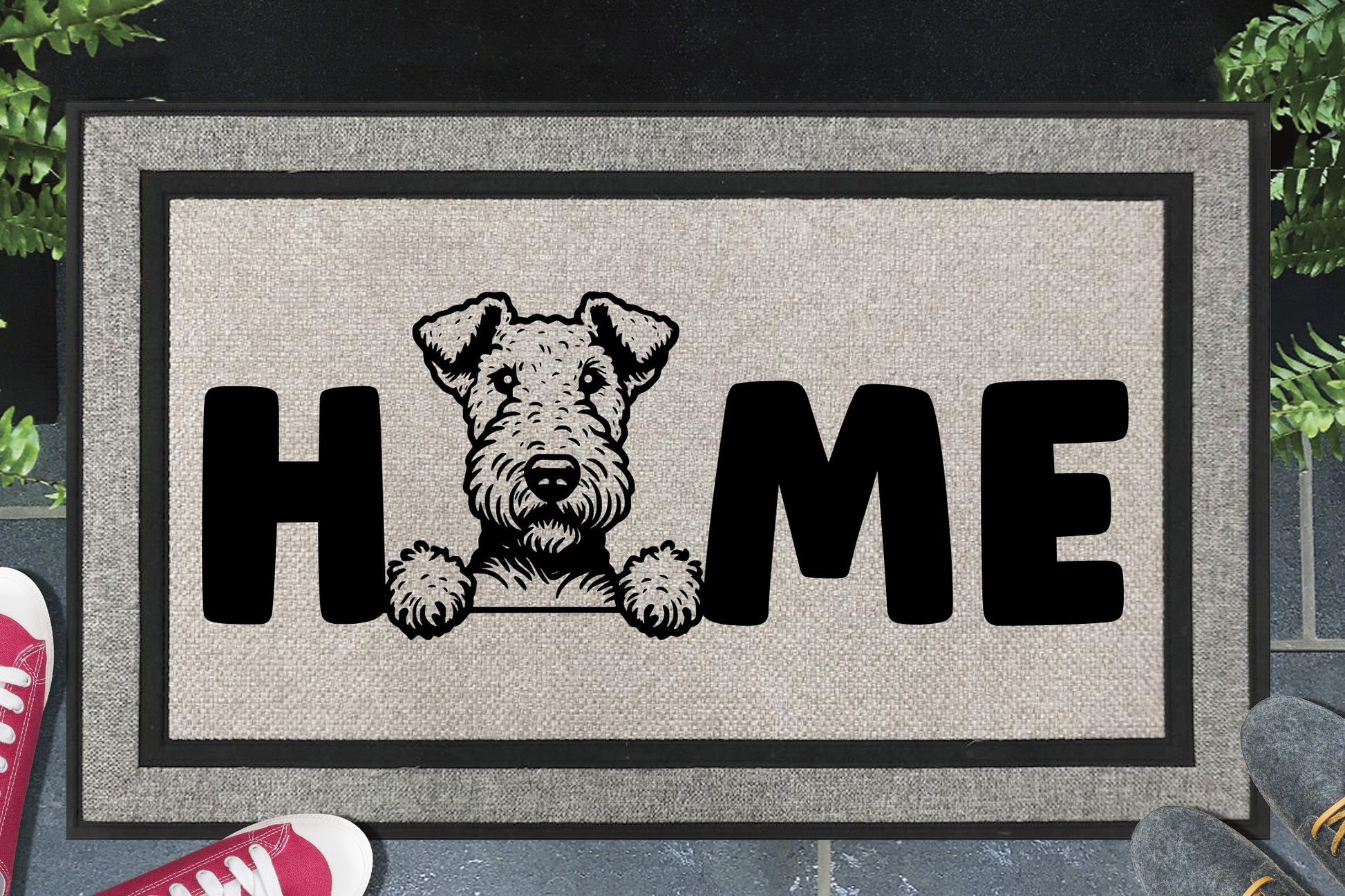 Airedale Terrier doormat #2 with dog breed design