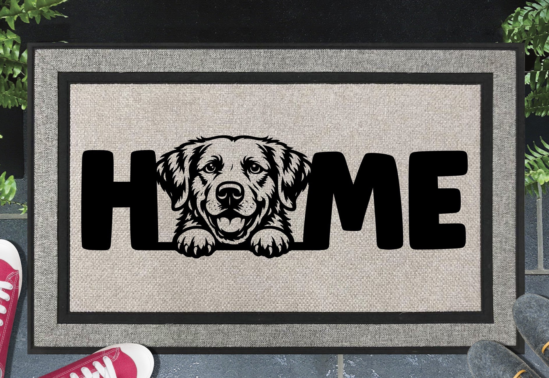 Chesapeake Bay Retriever all weather doormat - durable welcome mat with Chessie dog design - 18x30 size available