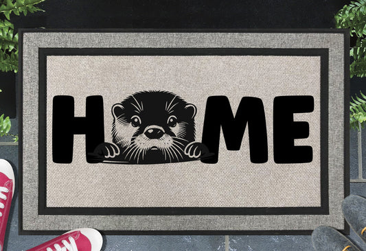 Otter all weather doormat #1 with HOME text