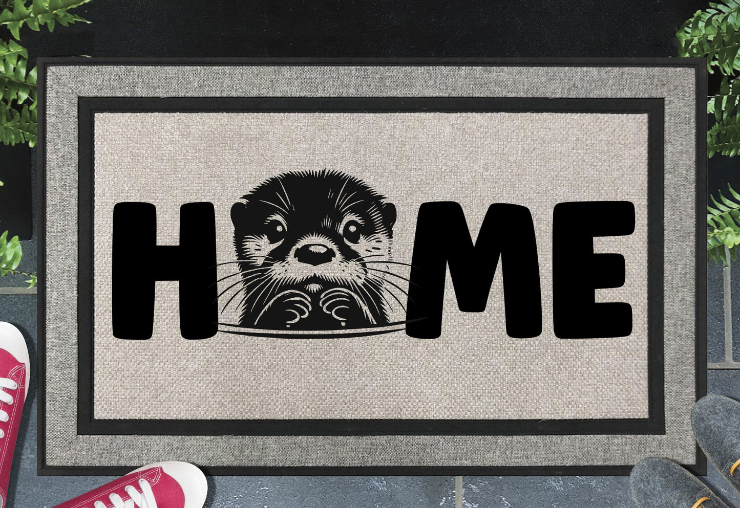 Otter all weather doormat #2 with HOME text
