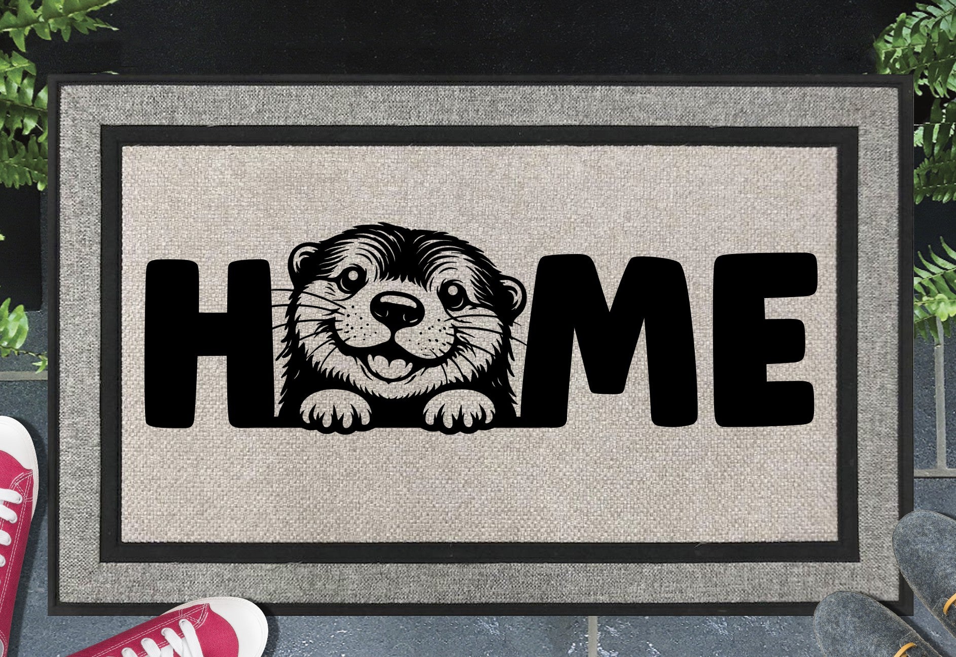Otter all weather doormat #3 with HOME text